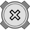 Button Frame Circle Delete Thick 5 Element from Cyber GUI Elements Set