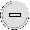 Button Frame Circle Remove Thick 1 Element from Cyber GUI Elements Set