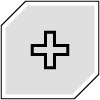 Button Frame Hexagon Add Thick 1 Element from Cyber GUI Elements Set