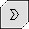 Button Frame Hexagon Arrow Thick 1 Element from Cyber GUI Elements Set
