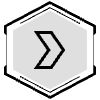 Button Frame Hexagon Arrow Thick 2 Element from Cyber GUI Elements Set