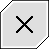 Button Frame Hexagon Delete 1 Element from Cyber GUI Elements Set
