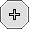 Button Frame Octagon Add Thick Element from Cyber GUI Elements Set
