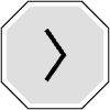Button Frame Octagon Arrow Element from Cyber GUI Elements Set