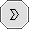 Button Frame Octagon Arrow Thick Element from Cyber GUI Elements Set