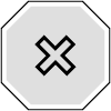 Button Frame Octagon Delete Thick 2 Element from Cyber GUI Elements Set