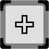 Button Frame Square Add Thick Element from Cyber GUI Elements Set