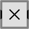 Button Frame Square Delete 1 Element from Cyber GUI Elements Set