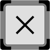 Button Frame Square Delete Element from Cyber GUI Elements Set