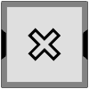 Button Frame Square Delete Thick 1 Element from Cyber GUI Elements Set