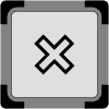 Button Frame Square Delete Thick 3 Element from Cyber GUI Elements Set