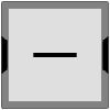 Button Frame Square Remove 1 Element from Cyber GUI Elements Set