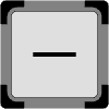 Button Frame Square Remove Element from Cyber GUI Elements Set