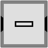 Button Frame Square Remove Thick 1 Element from Cyber GUI Elements Set