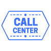 Call Center Hexagon Element from Badges Classic - Line Set