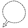 Chat Bubble Arrow Plain Dash Filled Element from Bubbles - Variable Line Thickness Set