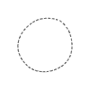 Chat Bubble Circle Plain Dash Filled Element from Bubbles - Variable Line Thickness Set