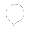 Chat Bubble Circle Point Dash Filled Element from Bubbles - Variable Line Thickness Set
