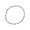 Chat Bubble Circle Small Plain Dash Filled Element from Bubbles - Variable Line Thickness Set