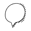 Chat Bubble Circle Small Point Shadow Filled Element from Bubbles - Variable Line Thickness Set