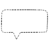 Chat Bubble Horizontal Point Dash Filled Element from Bubbles - Variable Line Thickness Set