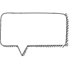 Chat Bubble Horizontal Point Shadow Filled Element from Bubbles - Variable Line Thickness Set
