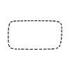 Chat Bubble Horizontal Small Plain Dash Filled Element from Bubbles - Variable Line Thickness Set