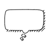 Chat Bubble Horizontal Small Thought Shadow Filled Element from Bubbles - Variable Line Thickness Set