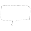 Chat Bubble Horizontal Thought Dash Filled Element from Bubbles - Variable Line Thickness Set