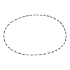 Chat Bubble Oval Plain Dash Filled Element from Bubbles - Variable Line Thickness Set