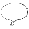 Chat Bubble Oval Thought Shadow Filled Element from Bubbles - Variable Line Thickness Set