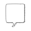 Chat Bubble Square Thought Shadow Filled Element from Bubbles - Variable Line Thickness Set