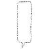 Chat Bubble Vertical Point Dash Filled Element from Bubbles - Variable Line Thickness Set