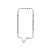 Chat Bubble Vertical Small Point Dash Filled Element from Bubbles - Variable Line Thickness Set