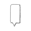 Chat Bubble Vertical Small Point Shadow Filled Element from Bubbles - Variable Line Thickness Set
