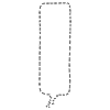 Chat Bubble Vertical Thought Dash Filled Element from Bubbles - Variable Line Thickness Set