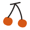 Cherry Fruit Element from Doodles - Flat Set