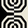Chinese Tao Half Element from Patterns Tiles - Monochrome Set
