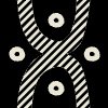 Chromosome Diagonal Oblique Element from Patterns Tiles - Monochrome Set