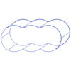 Circle Triple Element from Symbols 3D - Wireframe Set