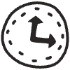 Clock Element from Doodles - Monochrome Set