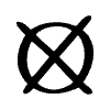 Crossed Circle Element from Hand Drawn Icons - Sketch Style Set