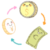 Currency Exchange Illustration from Seoul - Free Set