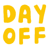 Day Off Word Element from Doodles - Flat Set