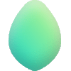 Drop Round Egg Element from Blob Shapes - Gradient Set