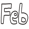 February Element from Doodles - Monochrome Set