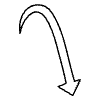 Filled Arrow Thick Curve 4 Element from Arrows - Variable Line Thickness Set