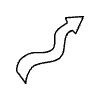 Filled Arrow Thick Wiggle 2 Element from Arrows - Variable Line Thickness Set