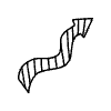 Filled Arrow Thick Wiggle 3 Element from Arrows - Variable Line Thickness Set
