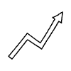 Filled Arrow Thick Zigzag Element from Arrows - Variable Line Thickness Set